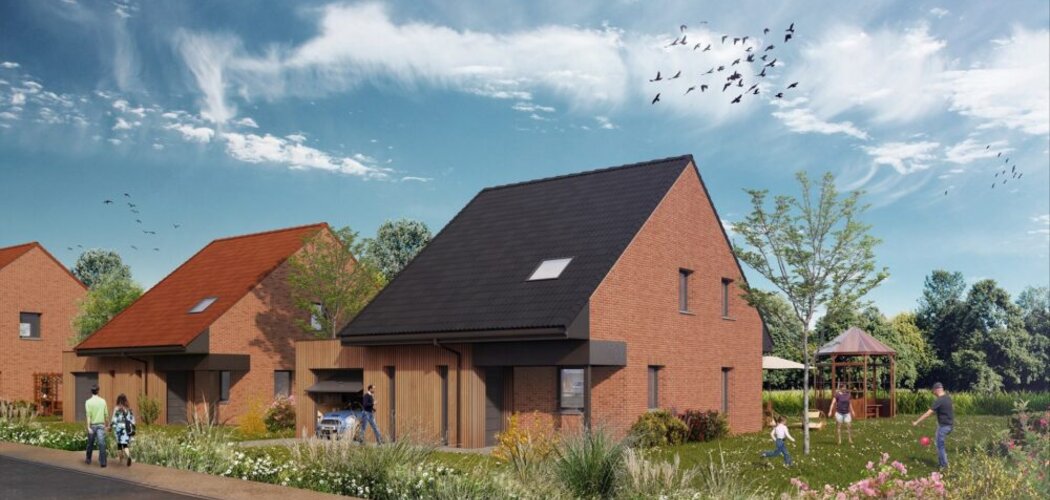 Programme immobilier neuf L'OREE DU BOIS - Templeuve-en-Pévèle : 56 maisons neuves T4–T5 à 10 min de la gare (59242) - Référence : 12303