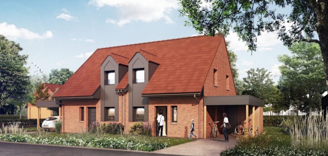 Programme immobilier neuf L'OREE DU BOIS - Templeuve-en-Pévèle : 56 maisons neuves T4–T5 à 10 min de la gare (59242) - Référence : 12303