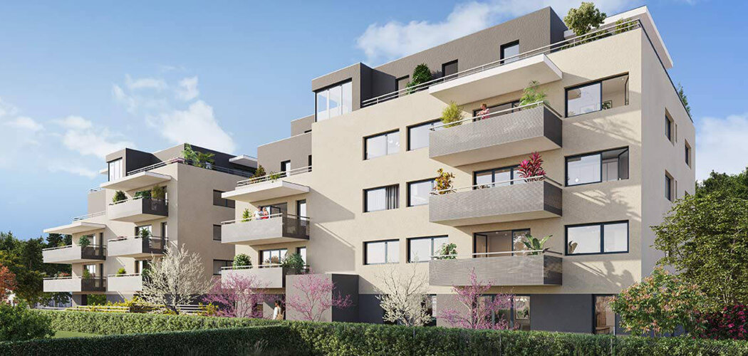 Programme immobilier neuf LES PAVILLONS D'ADELE - Thonon-les-Bains : 29 appartements neufs du 2 au 4 pièces en quartier Grangette (74200) - Référence : 14900