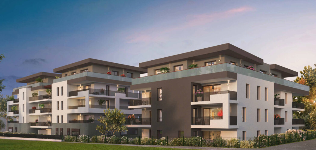 Programme immobilier neuf Le Trio - Thonon-les-Bains : 48 appartements neufs du 2 au 5 pièces à l’entrée de la ville (74200) - Référence : 15013