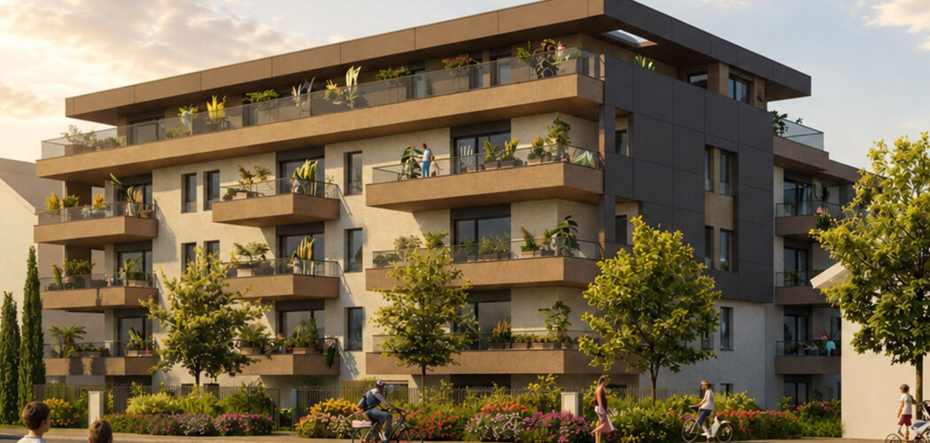 Programme immobilier neuf HELIOS - Thonon les Bains appartements proches Léman Express et port (74200) - Référence : 17481