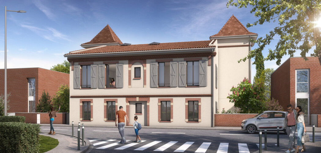 Programme immobilier neuf LE 220 CASSELARDIT - Toulouse : 8 logements neufs T1–T2 éligibles Déficit Foncier près du tram Arènes Romaines (31000) - Référence : 15723