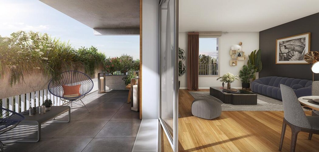 Programme immobilier neuf Fresh Touch -  Toulouse : 85 appartements neufs contemporains près de la gare Saint-Martin-du-Touch (31000) - Référence : 14827