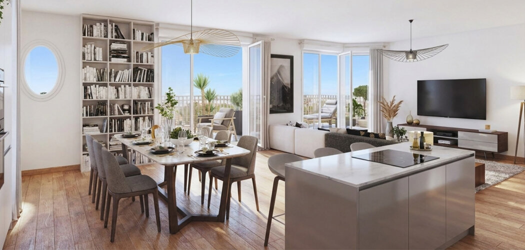Programme immobilier neuf VIVRE ENSEMBLE TOULOUSE AEROSPACE - Toulouse Aerospace logements du 1 au 5 pièces près du futur métro C (31000) - Référence : 17852