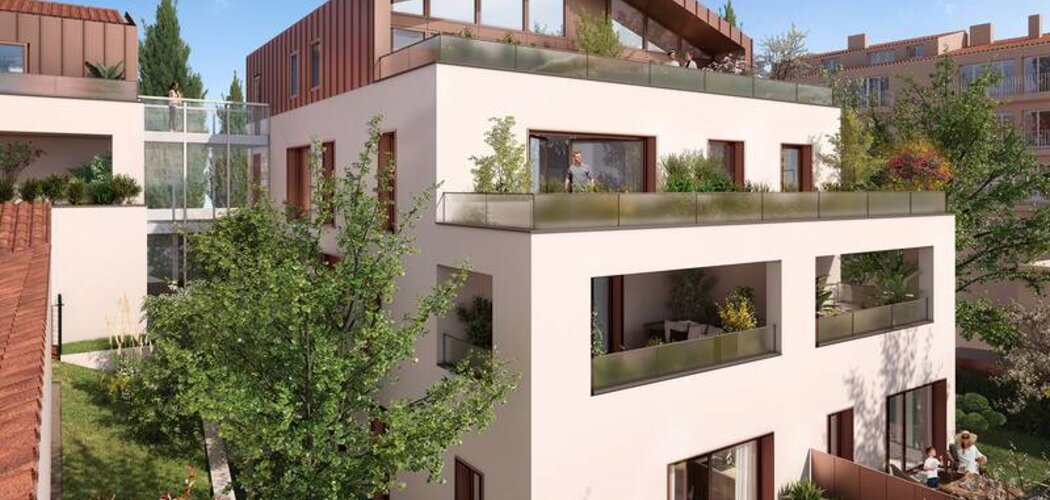 Programme immobilier neuf Allée Gloria - Toulouse : appartements neufs à 12 min du jardin Pierre Goudouli, vues panoramiques et éligibilité PTZ (31000) - Référence : 14845