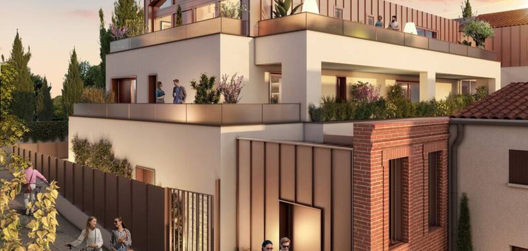 Programme immobilier neuf Allée Gloria - Toulouse : appartements neufs à 12 min du jardin Pierre Goudouli, vues panoramiques et éligibilité PTZ (31000) - Référence : 14845