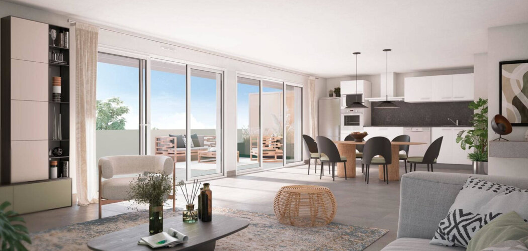Programme immobilier neuf Tresaur - Toulouse : appartements neufs T2–T5 dans le quartier Cote Pavée proche de la future ligne C (31000) - Référence : 16937