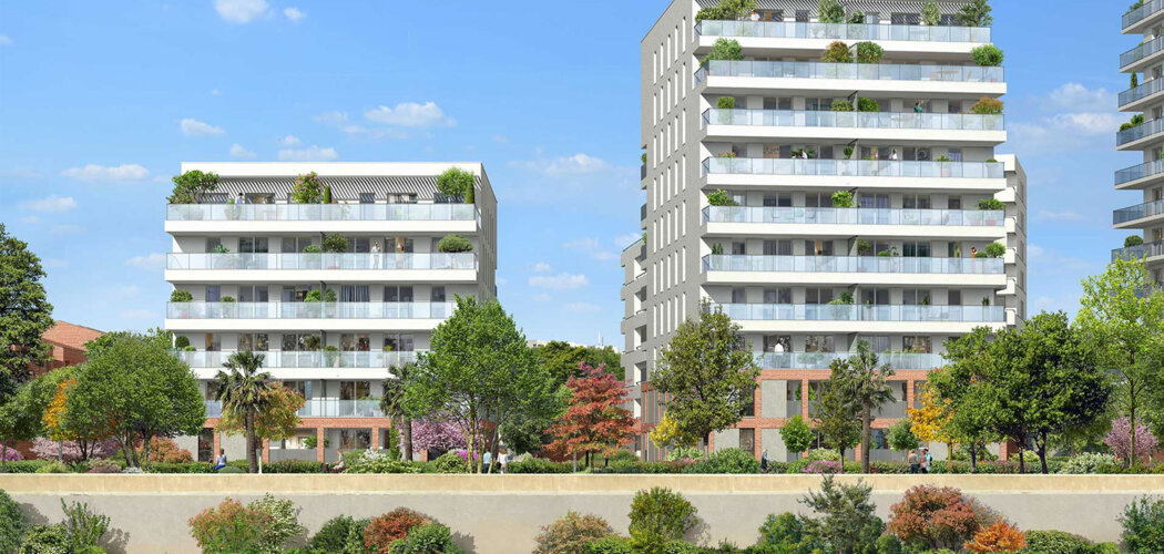Programme immobilier neuf Terre Garonne - Toulouse : Appartements studio–T5 avec terrasses, parking et proximité Stadium TFC à 800 m des berges de Garonne (31000) - Référence : 14277