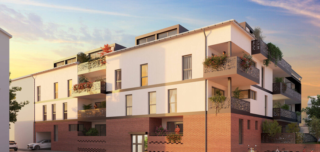 Programme immobilier neuf COEUR ARZAC - Toulouse : Appartements T1–T5 avec terrasses végétalisées, parking et proximité métro St Cyprien (31000) - Référence : 16897