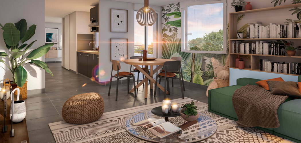 Programme immobilier neuf INSIDE PARK - Toulouse : Appartements T2–T3 avec jardins, terrasses et parkings face au parc des Argoulets (31000) - Référence : 14210