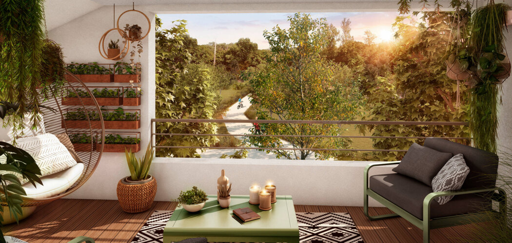 Programme immobilier neuf INSIDE PARK - Toulouse : Appartements T2–T3 avec jardins, terrasses et parkings face au parc des Argoulets (31000) - Référence : 14210