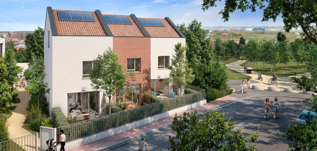 Programme immobilier neuf INSIDE PARK - Toulouse : Appartements T2–T3 avec jardins, terrasses et parkings face au parc des Argoulets (31000) - Référence : 14210