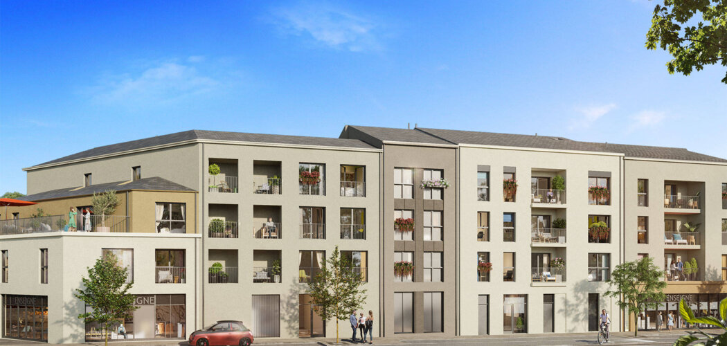 Programme immobilier neuf Les Impressionnistes - Tours : Appartements studio–T3 avec terrasses, jardin commun et proximité Place de la Tranchée (37000) - Référence : 14542