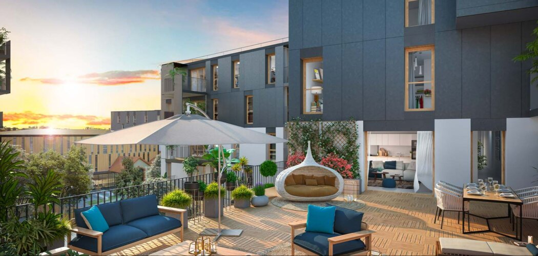 Programme immobilier neuf CARRE RABELAIS - Tours : Appartements studio–T4 avec terrasses, jardin paysager et proximité centre-ville (37000) - Référence : 14670