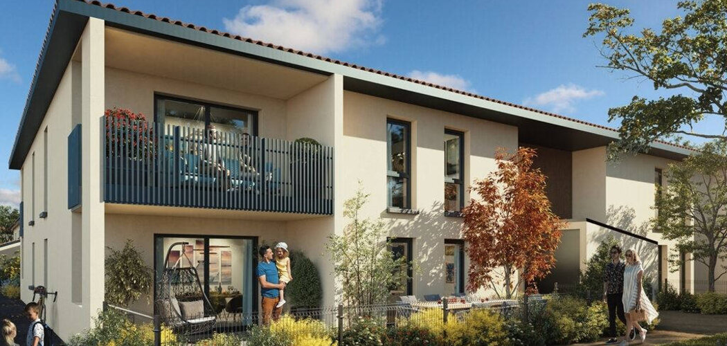 Programme immobilier neuf NUANCES TOUSSIEU  les Maisons - Toussieu : maisons et appartements neufs du 2 au 5 pièces en cœur de ville (69780) - Référence : 15530
