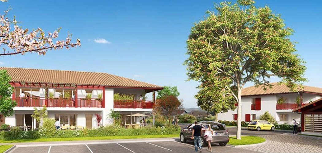 Programme immobilier neuf BAKÉA - Ustaritz : 40 appartements T2–T4 avec balcons, terrasses et jardins dans le quartier Arrauntz (64480) - Référence : 12023
