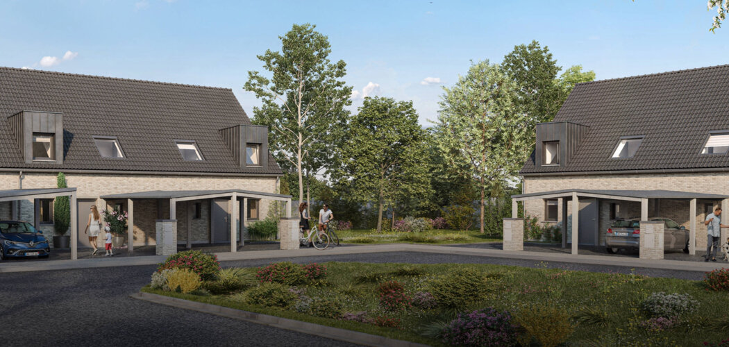 Programme immobilier neuf LES JARDINS DU FAUBOURG - Valenciennes : appartements et maisons neuves du 2 au 5 pièces en quartier calme (59300) - Référence : 15074