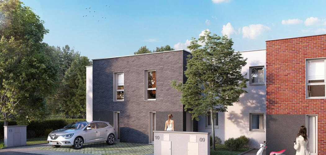 Programme immobilier neuf LE CLOS MACAREZ - Valenciennes : Appartements T2–T4 avec balcons, terrasses et prestations haut de gamme proche des transports (59300) - Référence : 14190