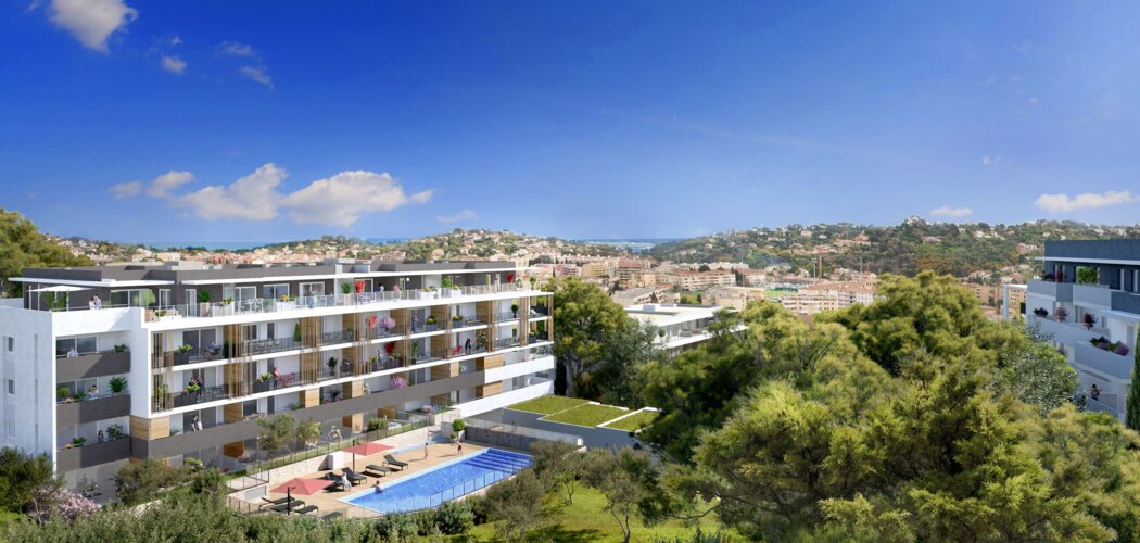 Programme immobilier neuf PUR AZUR - Vallauris résidence neuve à 8 min des plages (06220) - Référence : 17246