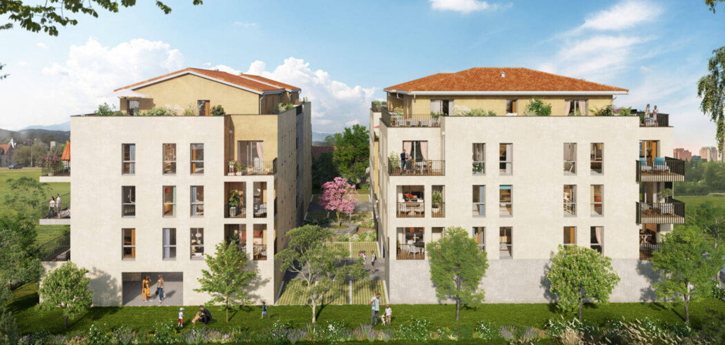 Programme immobilier neuf O'Village - Vaulx-en-Velin : appartements neufs du 2 au 4 pièces en quartier Village (69120) - Référence : 14887