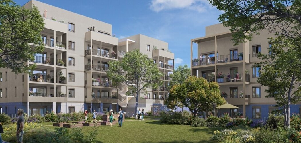 Programme immobilier neuf SOHA - Vaulx-en-Velin appartements neufs La Soie à 15 min métro A (69120) - Référence : 15925