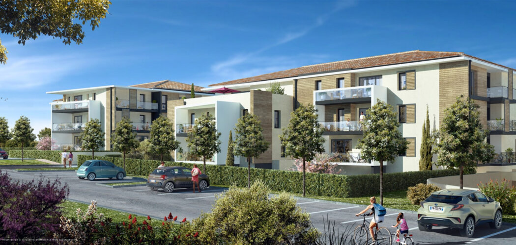 Programme immobilier neuf Les Agapanthes - Velaux : Appartements T2–T4 avec terrasses, jardins arborés et parking privatif proche du centre du village (13880) - Référence : 6136