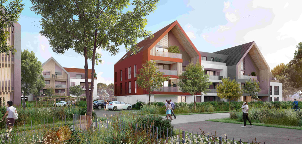 Programme immobilier neuf Square VendHome - Vendenheim : appartements neufs proche du Shopping Promenade, bord de canal et espaces verts (67550) - Référence : 12385