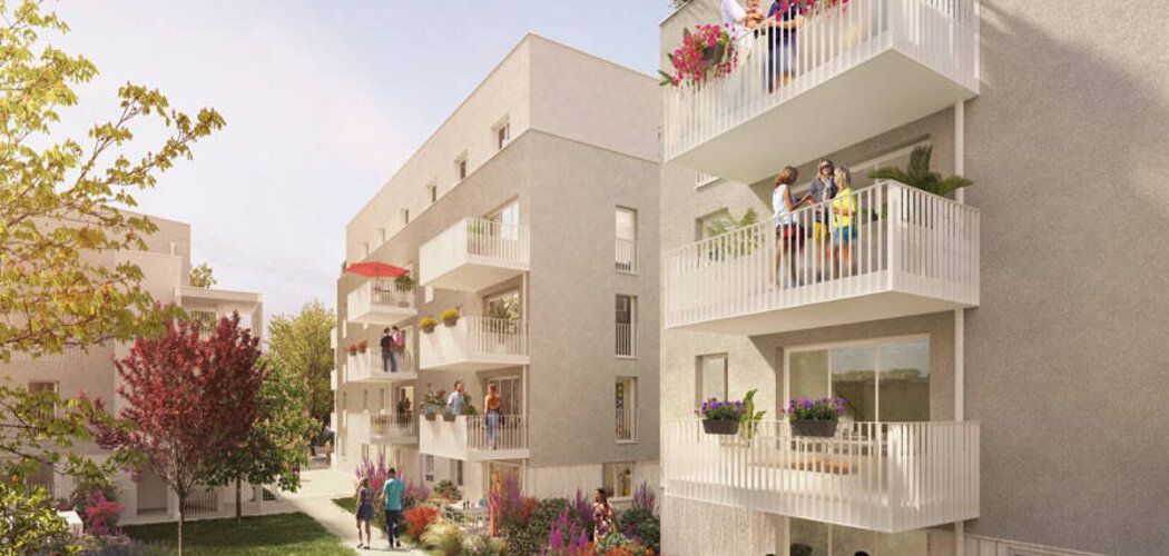 Programme immobilier neuf EN VUE - Vénissieux : appartements neufs du 2 au 4 pièces face au parc du Clos Layat (69200) - Référence : 15178