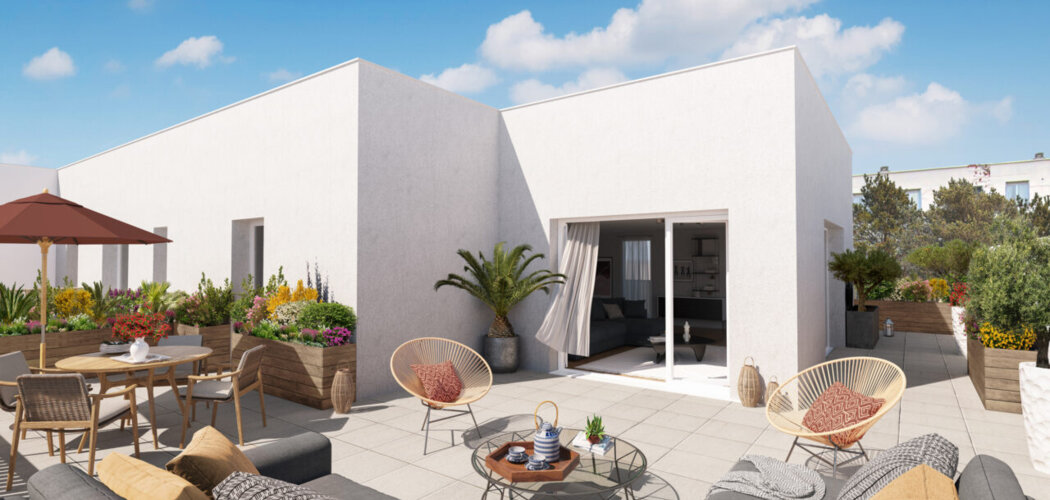 Programme immobilier neuf Patio Pressensé - Vénissieux : Appartements studio–T4 avec terrasses, jardin commun et proximité tramway T6 (69200) - Référence : 7039