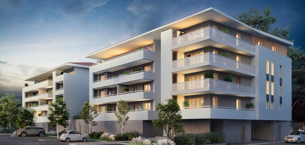 Programme immobilier neuf L'ANCEOLE - Vienne : 44 logements neufs T2–T5 à 7 min de la gare d'Estressin (38200) - Référence : 15457