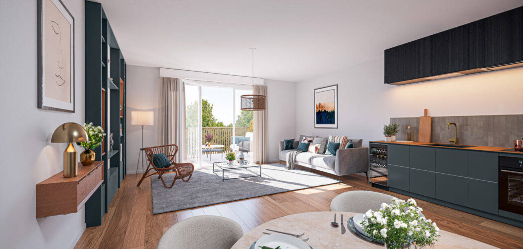 Programme immobilier neuf Côté Bon Accueil - Vienne : appartements neufs T2–T5 à deux pas de la gare d’Estressin (38200) - Référence : 15456