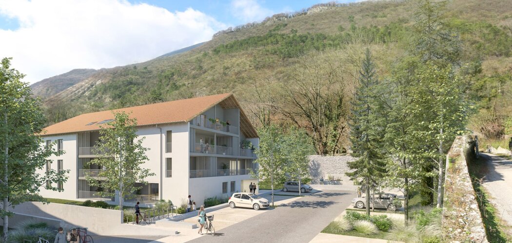Programme immobilier neuf Prairies du Breuil - Vif : 32 appartements neufs du 2 au 4 pièces dans un parc de 6000 m² proche du centre (38450) - Référence : 15454