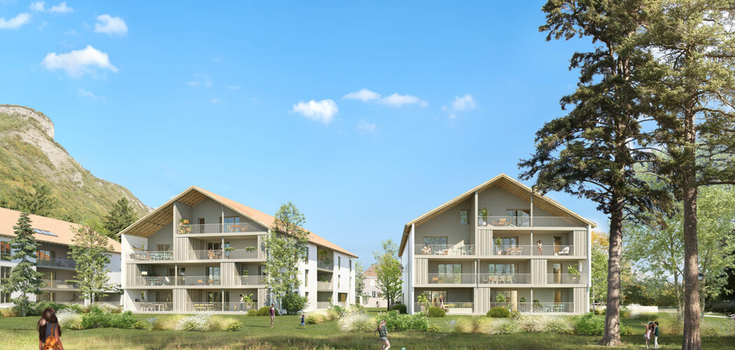 Programme immobilier neuf Prairies du Breuil - Vif : 32 appartements neufs du 2 au 4 pièces dans un parc de 6000 m² proche du centre (38450) - Référence : 15454