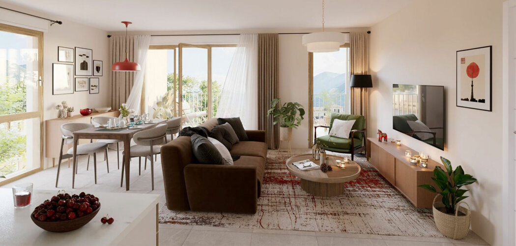 Programme immobilier neuf Les Jardins d'Aimé : Mini-collectif - Vif appartements lumineux aux portes du Vercors (38450) - Référence : 17522