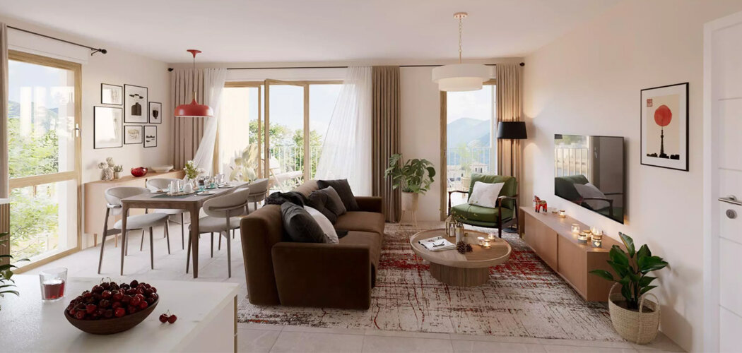 Programme immobilier neuf Les Jardins d'Aimé - Vif , appartements T2 à T4 avec extérieur près de Grenoble (38450) - Référence : 17537