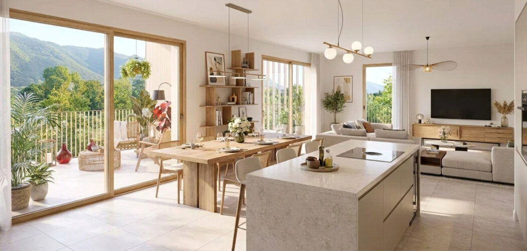 Programme immobilier neuf Les Jardins d'Aimé - Vif , appartements T2 à T4 avec extérieur près de Grenoble (38450) - Référence : 17537