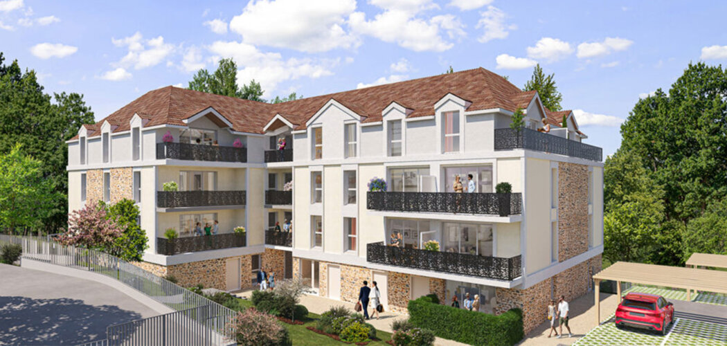 Programme immobilier neuf Le Hameau des Coteaux - Villabé résidence neuve à 800 m du RER D (91100) - Référence : 17375
