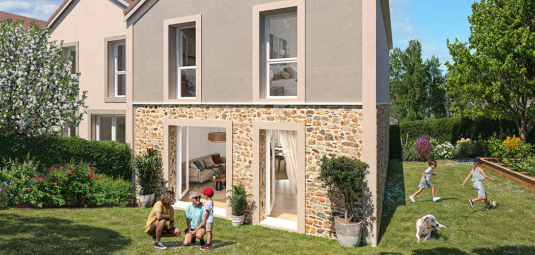 Programme immobilier neuf Le Hameau des Coteaux - Villabé résidence neuve à 800 m du RER D (91100) - Référence : 17375