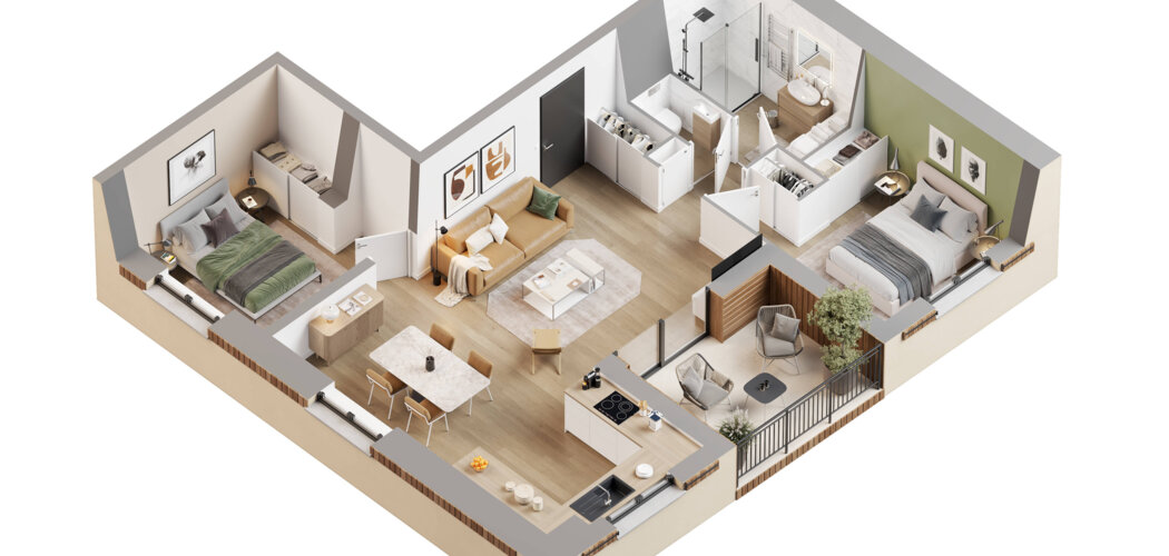 Programme immobilier neuf L’ECRIN DE VILLAZ - Villaz réhabilitation panorama sur le Parmelan (74370) - Référence : 9137