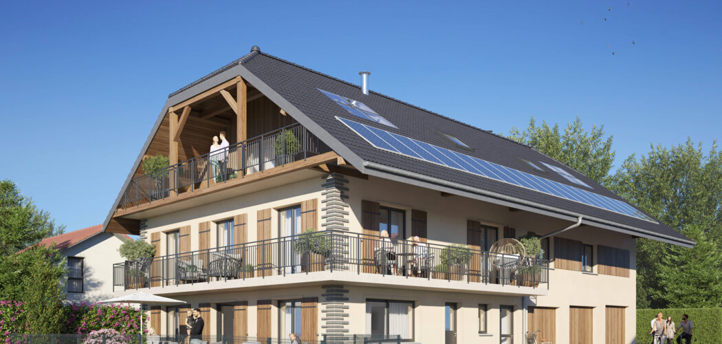 Programme immobilier neuf L’ECRIN DE VILLAZ - Villaz réhabilitation panorama sur le Parmelan (74370) - Référence : 9137