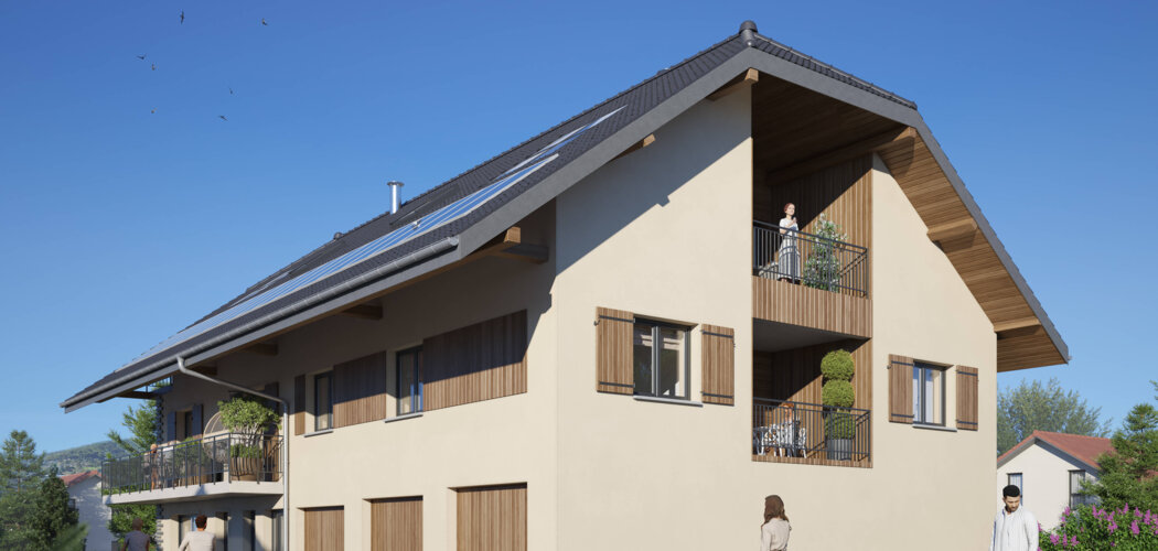 Programme immobilier neuf L’ECRIN DE VILLAZ - Villaz réhabilitation panorama sur le Parmelan (74370) - Référence : 9137