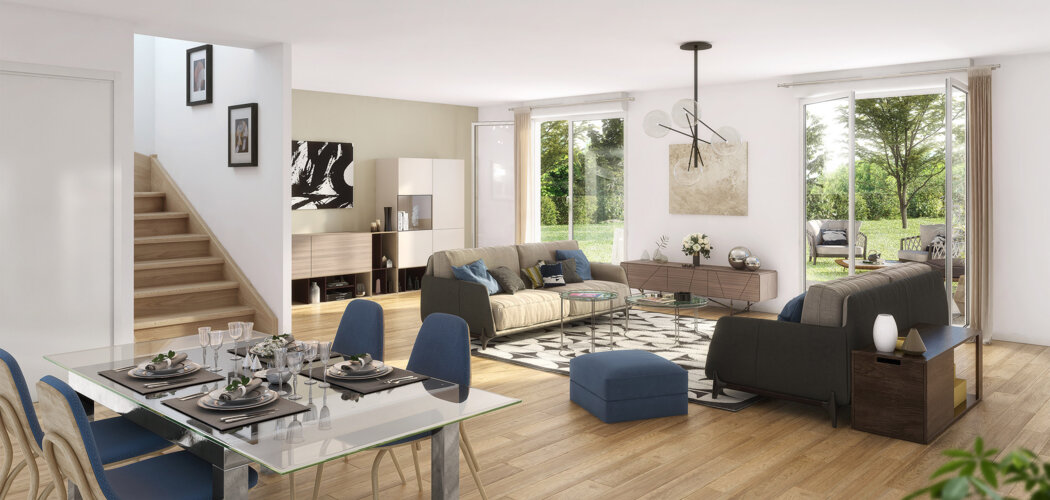 Programme immobilier neuf Nuances - Villenave d’Ornon : Maisons T3–T5 avec jardins, garages et abris vélos dans un secteur pavillonnaire (33140) - Référence : 14488