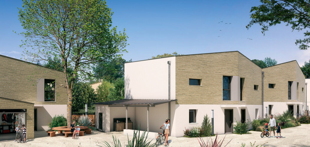 Programme immobilier neuf Nuances - Villenave d’Ornon : Maisons T3–T5 avec jardins, garages et abris vélos dans un secteur pavillonnaire (33140) - Référence : 14488