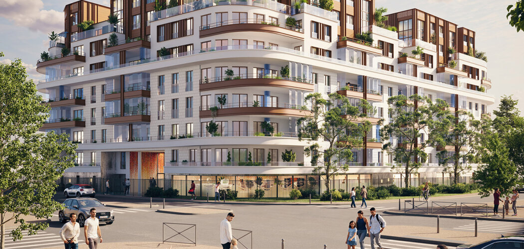 Programme immobilier neuf Majestic en Seine - Villeneuve-la-Garenne aux portes de de Saint-Ouen (92390) - Référence : 13582