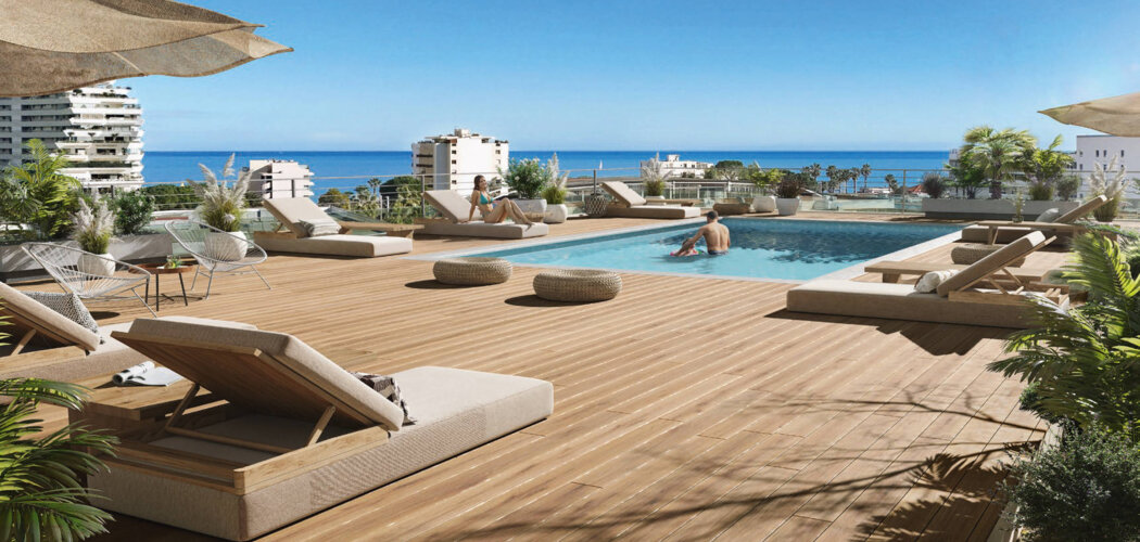 Programme immobilier neuf Sole Mare - Villeneuve-Loubet  à pied de la Plage de la Batterie (06270) - Référence : 14356
