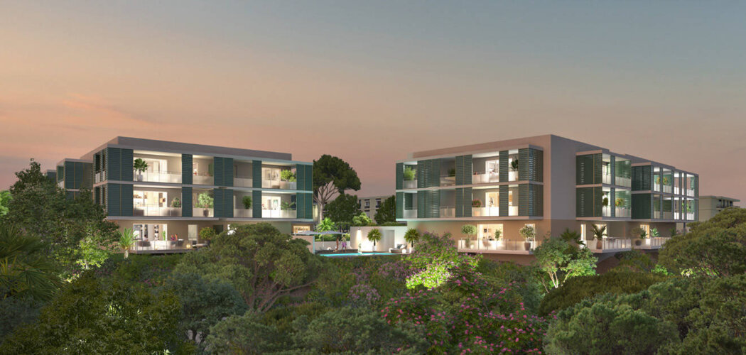 Programme immobilier neuf VILLANOVA - Villeneuve-Loubet : appartements neufs du studio au 3 pièces en écrin de nature (06270) - Référence : 14353