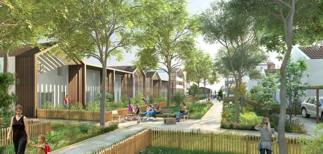 Programme immobilier neuf RE-CREATION BOISEE - Villeneuve-Tolosane : Appartements T2–T4 et maisons T3–T5 avec jardins, NF HABITAT HQE et 200 arbres dans l’écoquartier Las Fonses - Bois Vieux (31270) - Référence : 14417