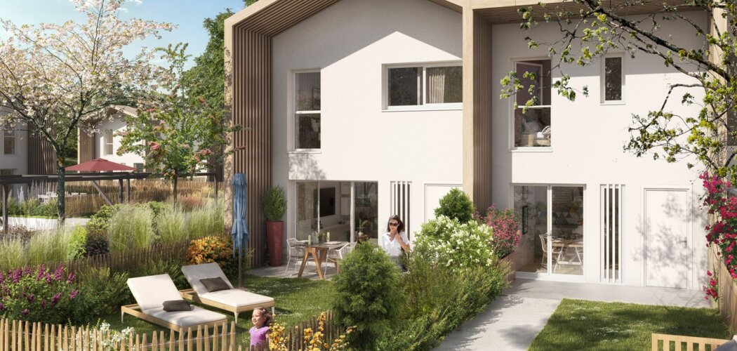 Programme immobilier neuf RE-CREATION BOISEE - Villeneuve-Tolosane : Appartements T2–T4 et maisons T3–T5 avec jardins, NF HABITAT HQE et 200 arbres dans l’écoquartier Las Fonses - Bois Vieux (31270) - Référence : 14417