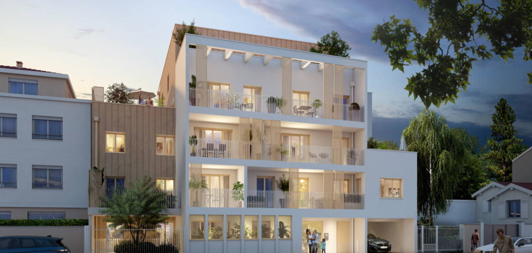 Programme immobilier neuf Tilia - Villeurbanne : Appartements studio–T4 avec terrasses, garage sécurisé et proximité Croix-Luizet (69100) - Référence : 17093
