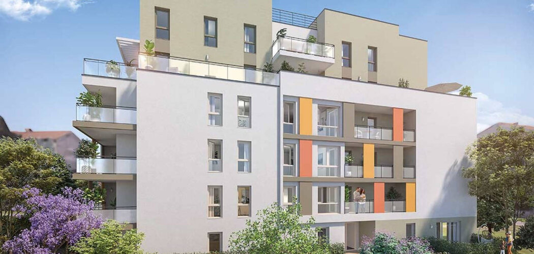 Programme immobilier neuf COEUR BALZAC - Villeurbanne : Appartements T2–T5 avec balcons, jardins et stationnements proche de Montchat (69100) - Référence : 14252